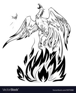 phoenix rising from fire