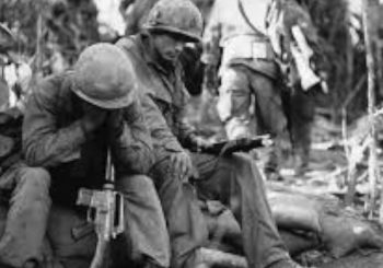 soldiers reflecting