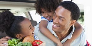 dad and children