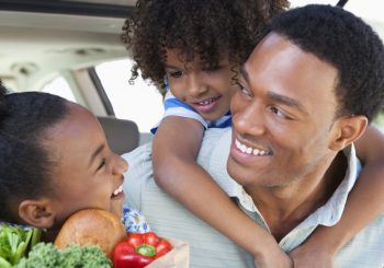 dad and children